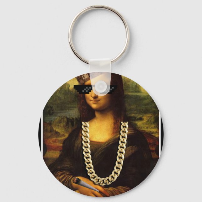 Chaveiro Mona Lisa Thug Life Art Life (Frente)