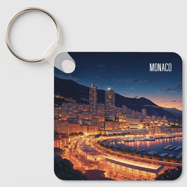 Chaveiro Mônaco Monte Carlo à noite (Frente)