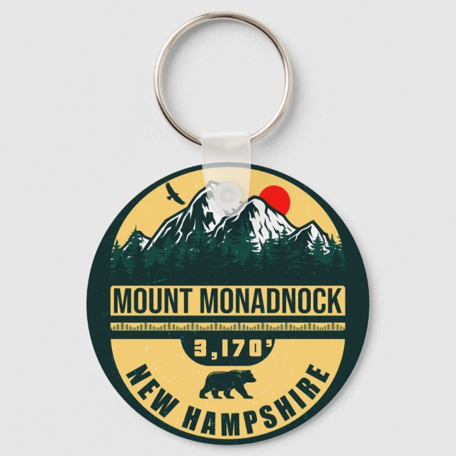 Chaveiro Monadnock New Hampshire Vintage Souvenirs (Frente)