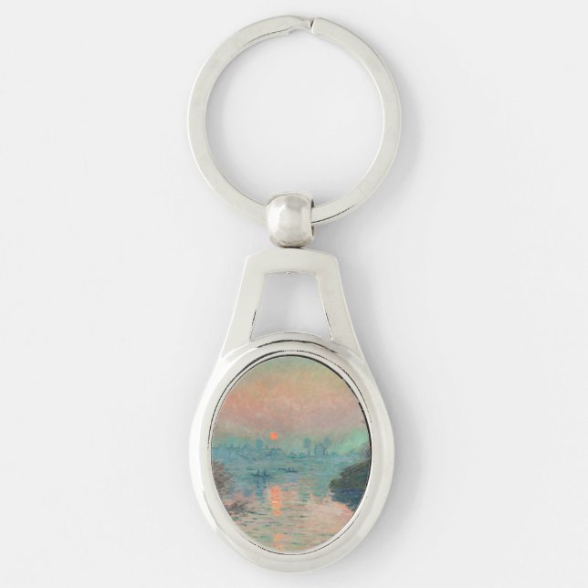 Chaveiro Monet Pôr do Sol Seine Arte Fina Impressionismo  (Frente)