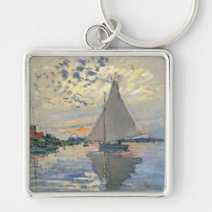 Chaveiro Monet Sailboat French Impressionism Classic Art