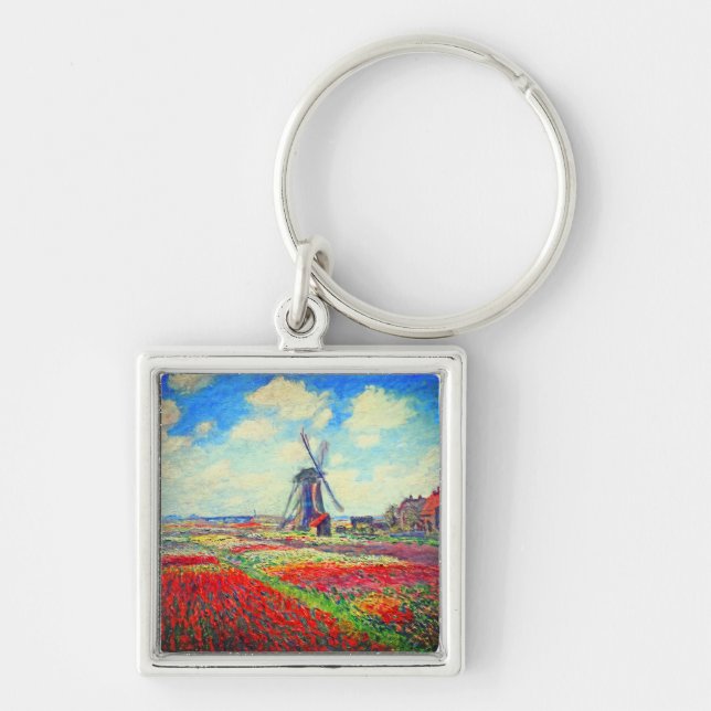 Chaveiro Monet Tulips Windmill (Frente)