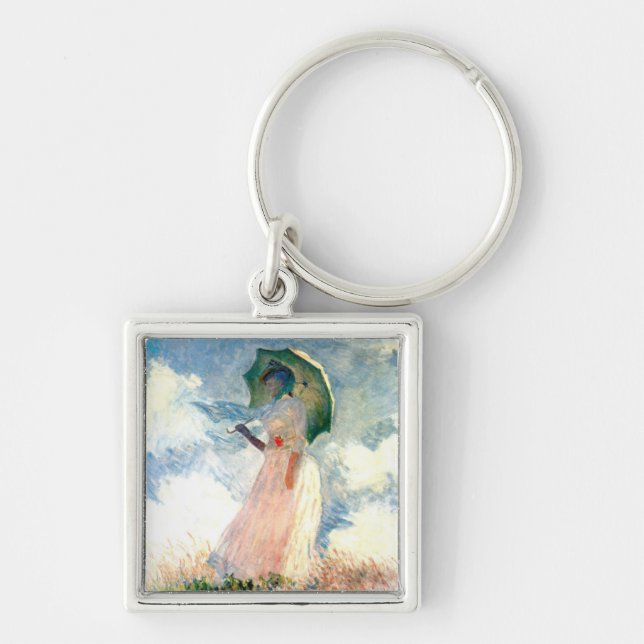 Chaveiro Monet Woman com Parasol à esquerda (Frente)