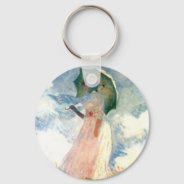 Chaveiro Monet Woman com Parasol à esquerda (Frente)
