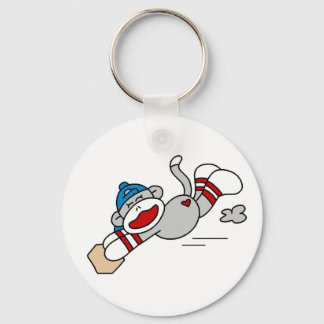 Chaveiro Monkey Baseball mergulhando em Base
