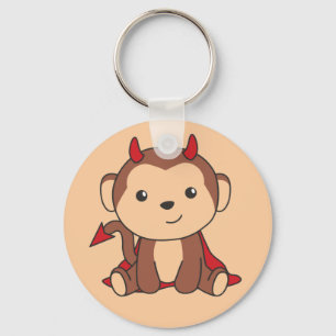 Chaveiro Monkey Halloween Cute Devil Kids Witume Costume K