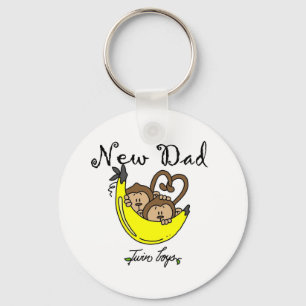 Chaveiro Monkeys Dad of Twin Boys Tshirts and Gifts