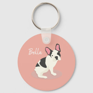 Chaveiro Monogram. Cute French Bulldog.