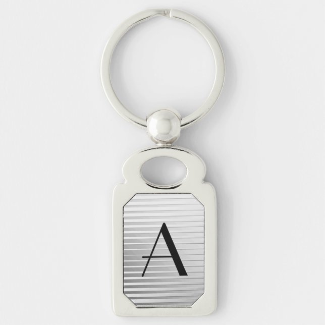 Chaveiro Monograma Arte Deco Silver Stin (Frente)