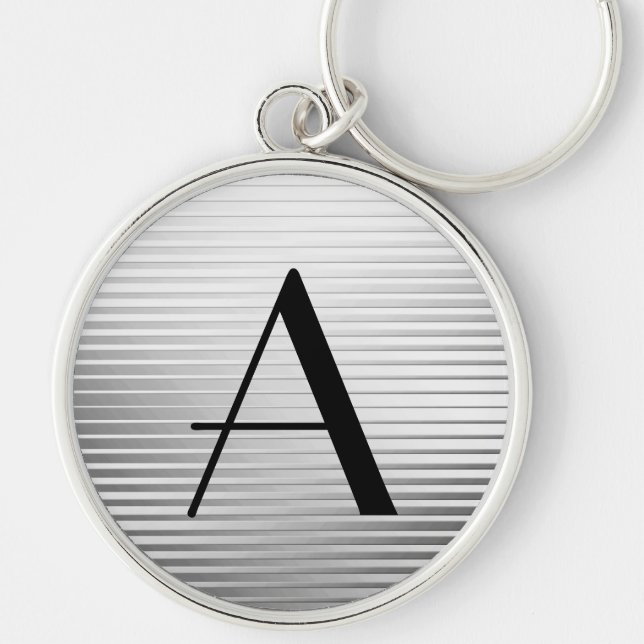 Chaveiro Monograma Arte Deco Silver Stin (Frente)