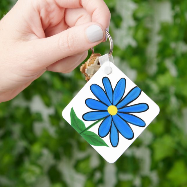 Chaveiro Monograma Azul Daisy Verso (Mão)