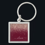 Chaveiro Monograma Brilhante de Lâmpada Cor-de-Lobra Dourad<br><div class="desc">Rosa Dourado - Chaveiros com nomes de Monograma de Script Glitter Glitter Glitter (Cadeia de Chaves), Rosa-Blush e Brilhante. Isto faz o doce e perfeito aniversário de 16 anos, casamento, chá de panela, aniversário, chá de fraldas ou festa de solteira presente para alguém que ama luxo de luxo e estilos...</div>