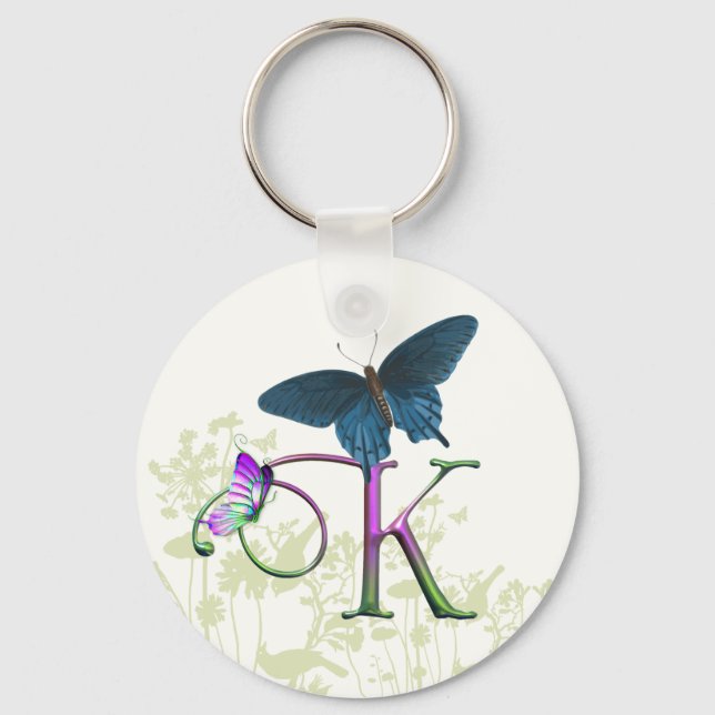 Chaveiro Monograma Butterfly Fantasy K (Frente)