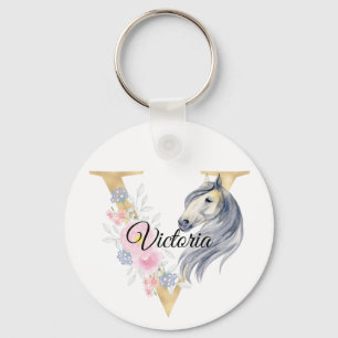 Chaveiro Monograma, cavalo fofo, nome equestre floral giras