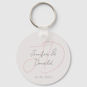 Chaveiro Monograma clássico de tendências da caligrafia