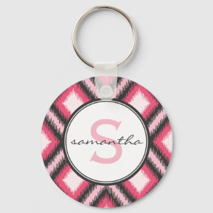 Chaveiro Monograma cor-de-rosa de Ikat