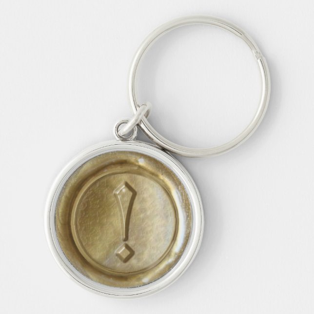 Chaveiro Monograma de cera - Dourado - Inglês antigo! - (Frente)