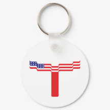 Monograma de Letra T Bandeira Americana