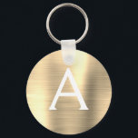 Chaveiro Monograma de Luxo em Ouro Aço Inox Falso<br><div class="desc">Corrente de Luxo em Ouro Aço Inox Falso Metalizado. Estas correntes podem ser personalizadas para incluir sua inicial e primeiro nome. Estas correntes fazem ótimos presentes de aniversário,  chá de panela ou despedida de solteira.</div>