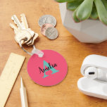 Chaveiro Monograma de Nome Personalizado<br><div class="desc">Personalize seu chaveiro de monograma com seu nome e inicial.</div>