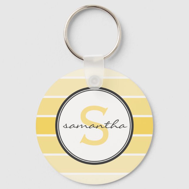 Chaveiro Monograma de Ombre Amarelo (Frente)