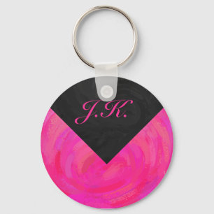 Chaveiro Monograma de Paixão Rosa