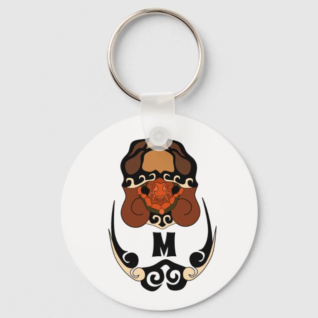 Chaveiro Monograma de Refrigeração Tortoise Engraçado (Frente)