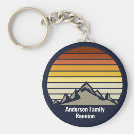 Chaveiro Monograma de Reunião da Família Sunset Mountain Pe
