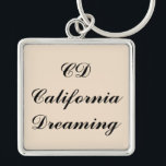 Chaveiro Monograma de Sonhos da Califórnia<br><div class="desc">Monograma do California Dreaming projetado por chaveiro</div>