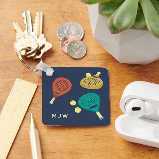 Chaveiro Monograma de Tênis de Padel (Mesa)