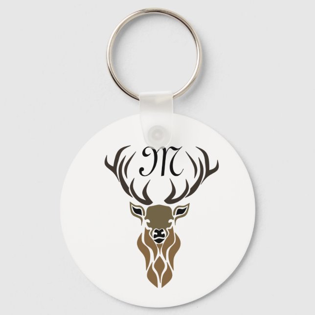 Chaveiro Monograma do Red Stag Tribal (Frente)