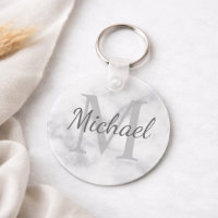Monograma e nome personalizados do Classy Marble