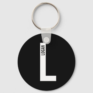 Chaveiro Monograma e Nome Personalizados Modernos e Destaca