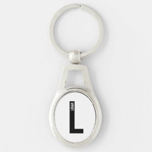 Chaveiro Monograma e Nome Personalizados Modernos e Destaca