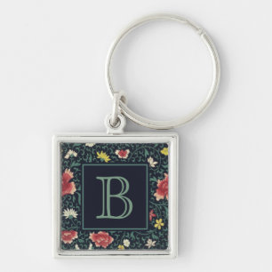 Chaveiro Monograma Floral Antigo e Bonito