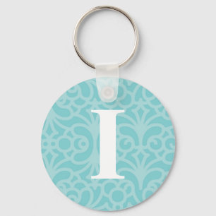 Chaveiro Monograma floral ornamentado - letra mim