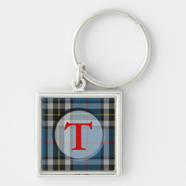 Chaveiro Monograma/Fotografia da xadrez (Frente)