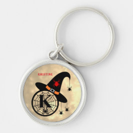 Chaveiro Monograma K Halloween Sky Witeen Nome das Aranhas