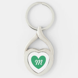 Chaveiro Monograma Kelly Green Hearon White