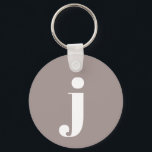 Chaveiro Monograma Minimalista Inicial em Taupe Brown<br><div class="desc">Monogramas minimalistas Iniciais em Taupe Brown Chaveiro - Por favor,  envie-me uma mensagem se precisar de ajuda com a colocação de cartas.</div>