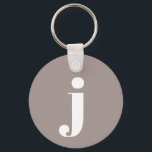 Chaveiro Monograma Minimalista Inicial em Taupe Brown<br><div class="desc">Monogramas minimalistas Iniciais em Taupe Brown Chaveiro - Por favor,  envie-me uma mensagem se precisar de ajuda com a colocação de cartas.</div>