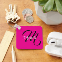 Monograma moderno minimalista, nome inicial rosa q