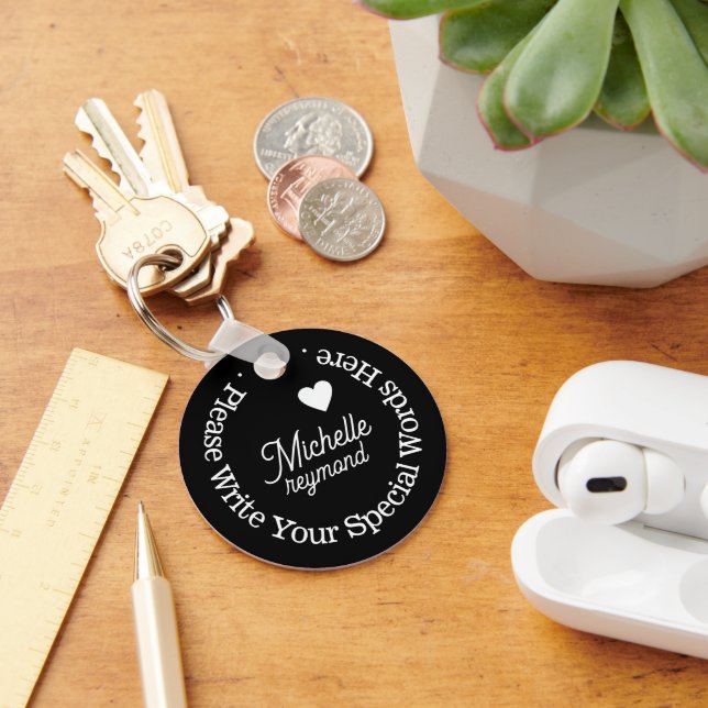 Chaveiro Monograma para ela com nome personalizado (Mesa)