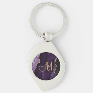 Chaveiro Monograma Personalizado de Agitação Dourada da Gli