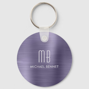 Chaveiro Monograma Personalizado Roxo