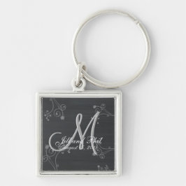 Chaveiro Monograma Russo de Chalkboard 3d