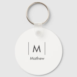 Chaveiro Monograma simples e elegante para homens com linha