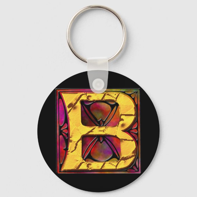 Chaveiro Monograma: Stainglass B (Frente)