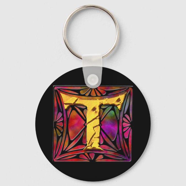 Chaveiro Monograma: Stainglass T (Frente)