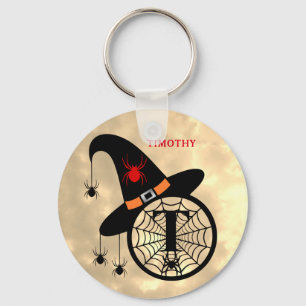 Chaveiro Monograma T Halloween Sky Witeen Nome